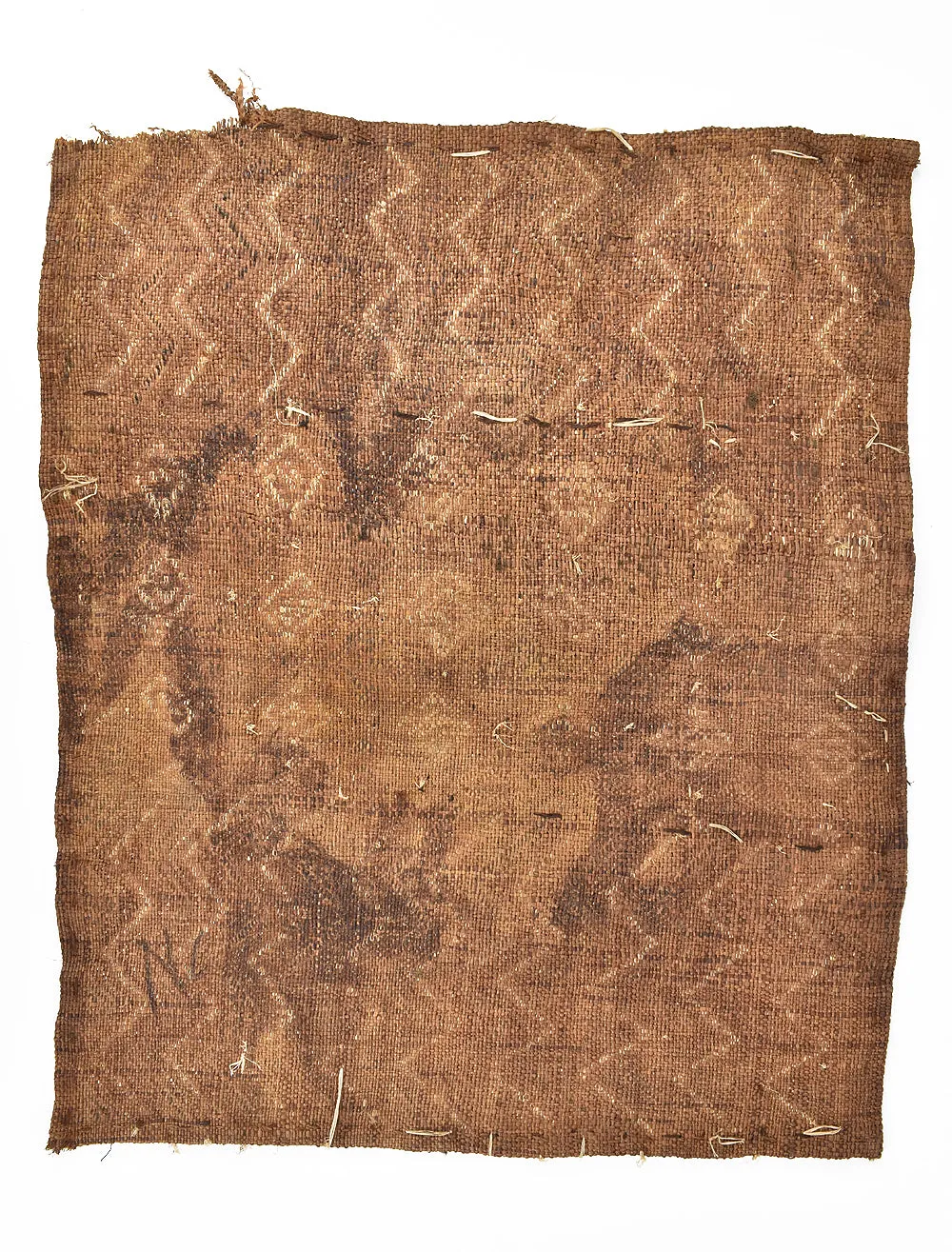 Kuba Raffia Square Textile Congo 22x18 Inch