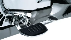 Kuryakyn 4328 Motorcycle Foot Control Component: Premium Mini Board Floorboards with Comfort Drop Mounts for 2001-17 Honda Motorcycles, Chrome, 1 Pair