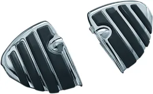Kuryakyn 4452 Motorcycle Foot Control Component: ISO Wing Mini Board Floorboards without Adapters, Chrome, 1 Pair