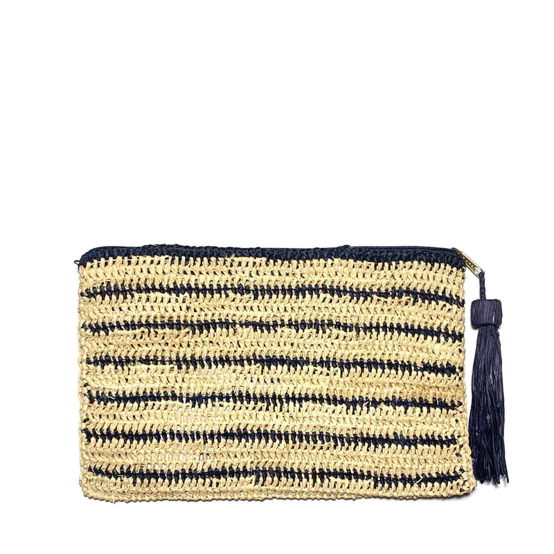 Kyle Crocheted Striped Pouch