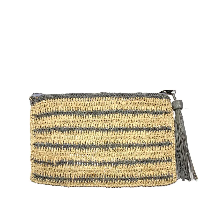 Kyle Crocheted Striped Pouch