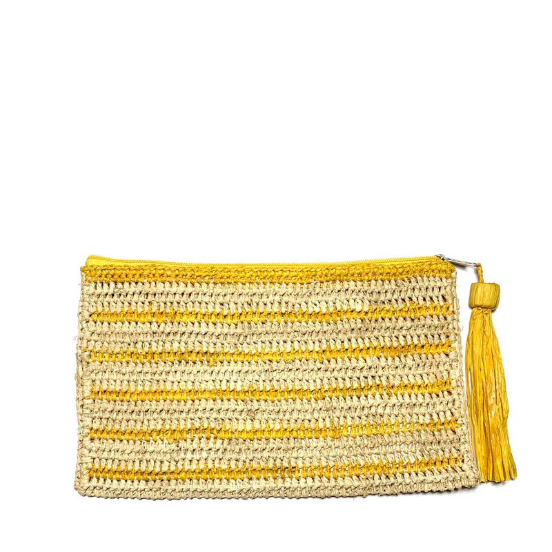 Kyle Crocheted Striped Pouch
