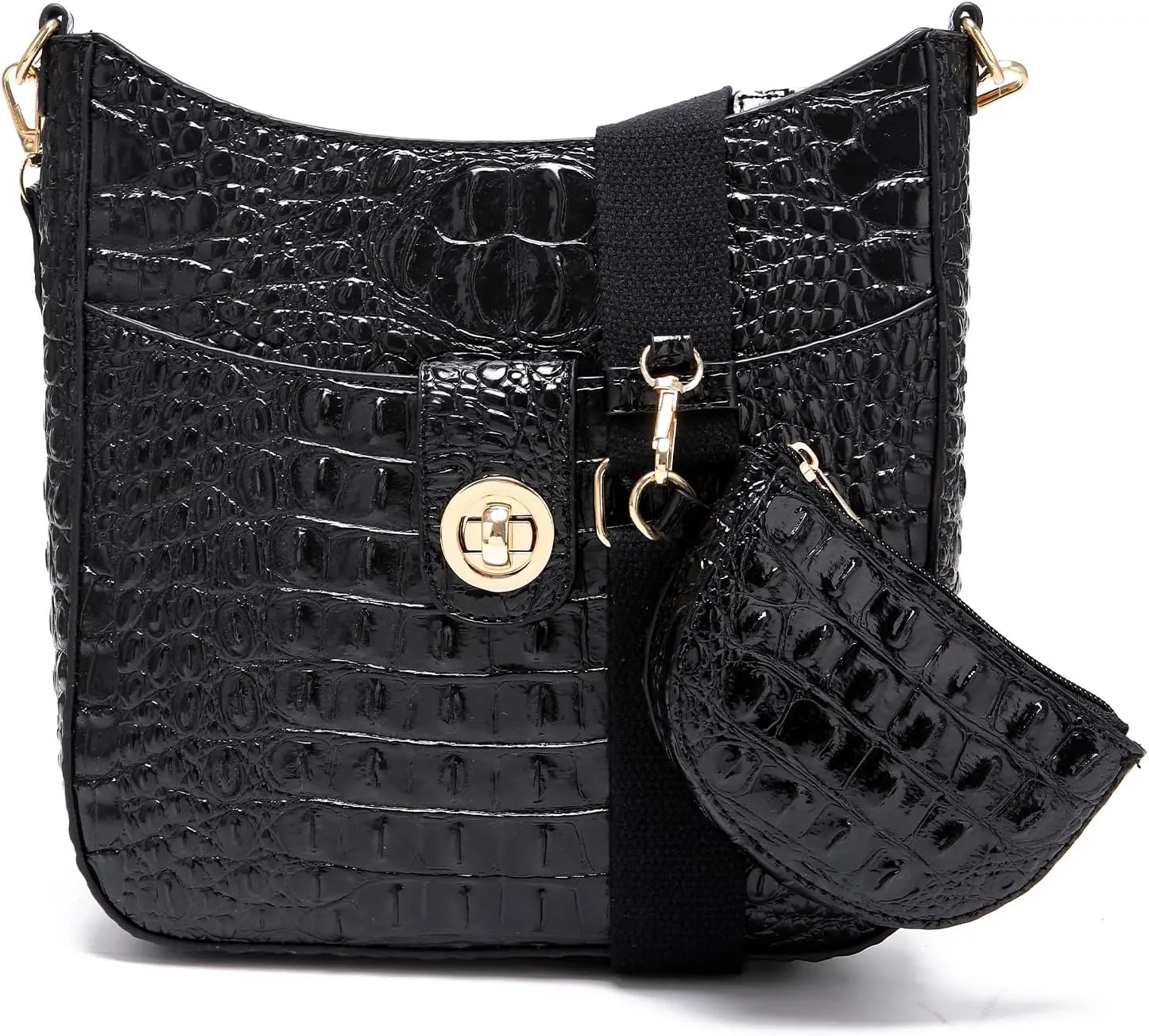 Ladies Tote Leather Bags for Women Crocodile Pattern HandBag Large Capacity Shoulder Purse