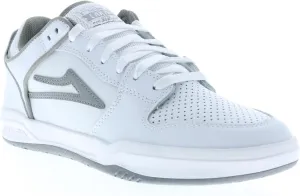Lakai Telford Low Men's Skateboarding Shoes, White Leather, 8.5