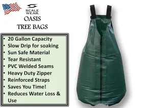Large 3ft Tall 20 to 50 Gallon Tree Soaker Watering Bags, Reusable, Heavy Duty, Slow Extended Release Water Bags for Trees, Premium PVC Tree Drip Irrigation Bags for Landscaping (3)