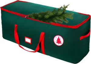 Large Christmas Tree Storage Bag, Fits Up to 7.5 ft Artificial Disassembled Trees with Durable Handles, Sleek Dual Zipper & Tag Card, Waterproof Tear-proof Holiday Xmas Bags Box for Years Use