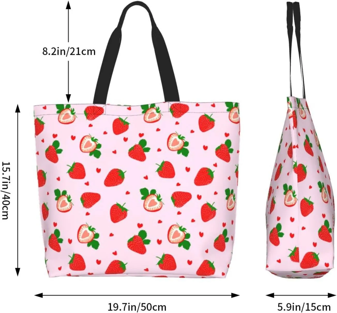 Large Tote Bag For Women Casual Shoulder Bag Handbag Waterproof Crossbody Handbags Reusable For Beach Travel Grocery Shopping