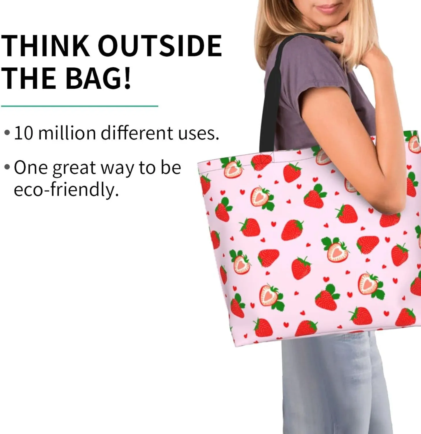 Large Tote Bag For Women Casual Shoulder Bag Handbag Waterproof Crossbody Handbags Reusable For Beach Travel Grocery Shopping