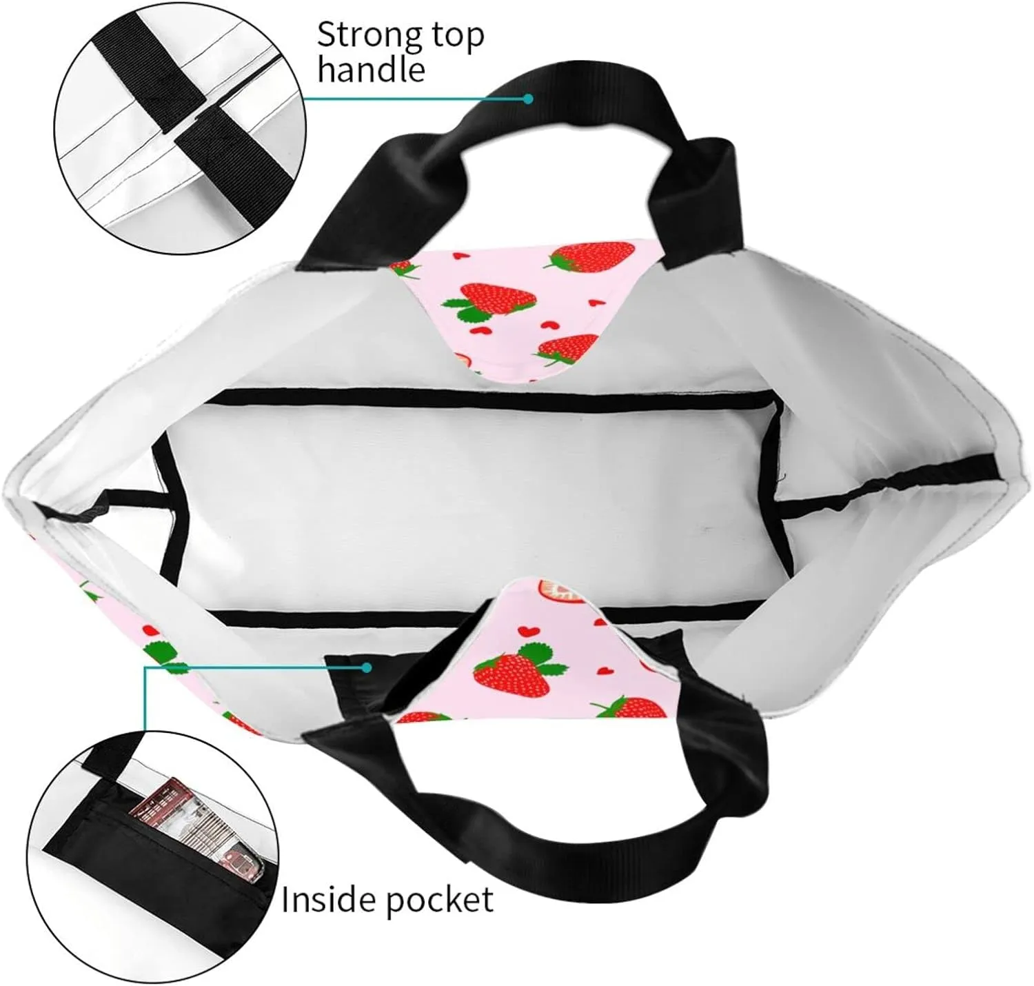Large Tote Bag For Women Casual Shoulder Bag Handbag Waterproof Crossbody Handbags Reusable For Beach Travel Grocery Shopping