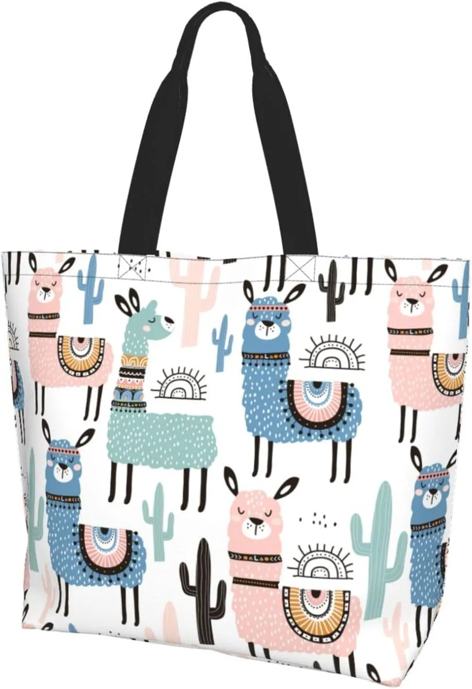 Large Tote Bag for Women Portable Beach Bag Reusable Grocery Bags Funny Gift Bag for Shopping Gym Travel