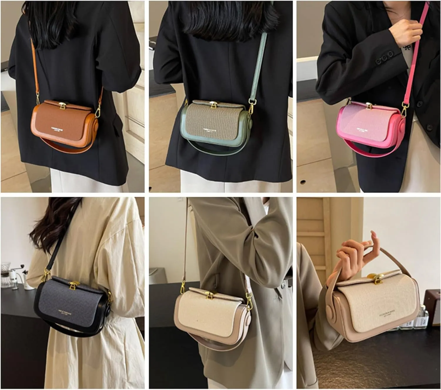 Lavsun Colorful Fabric Flap Crossbody Bag Textured Crossbody Large Capacity PU Bags Women Chic Small Purse 2025 New