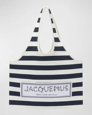 Le Marcel Striped Canvas Tote Bag