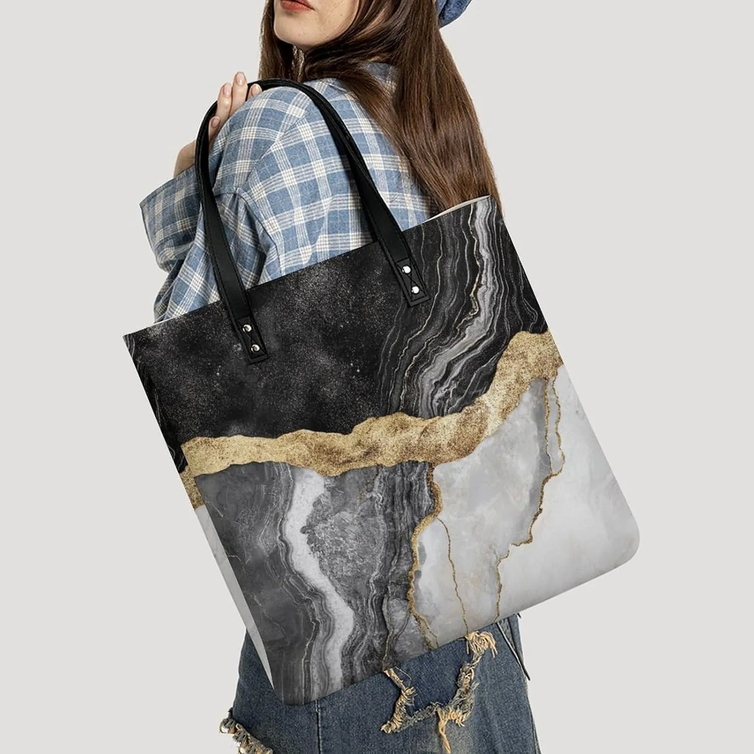 Leather Purse For Women Ladies Tote Shoulder Handbag