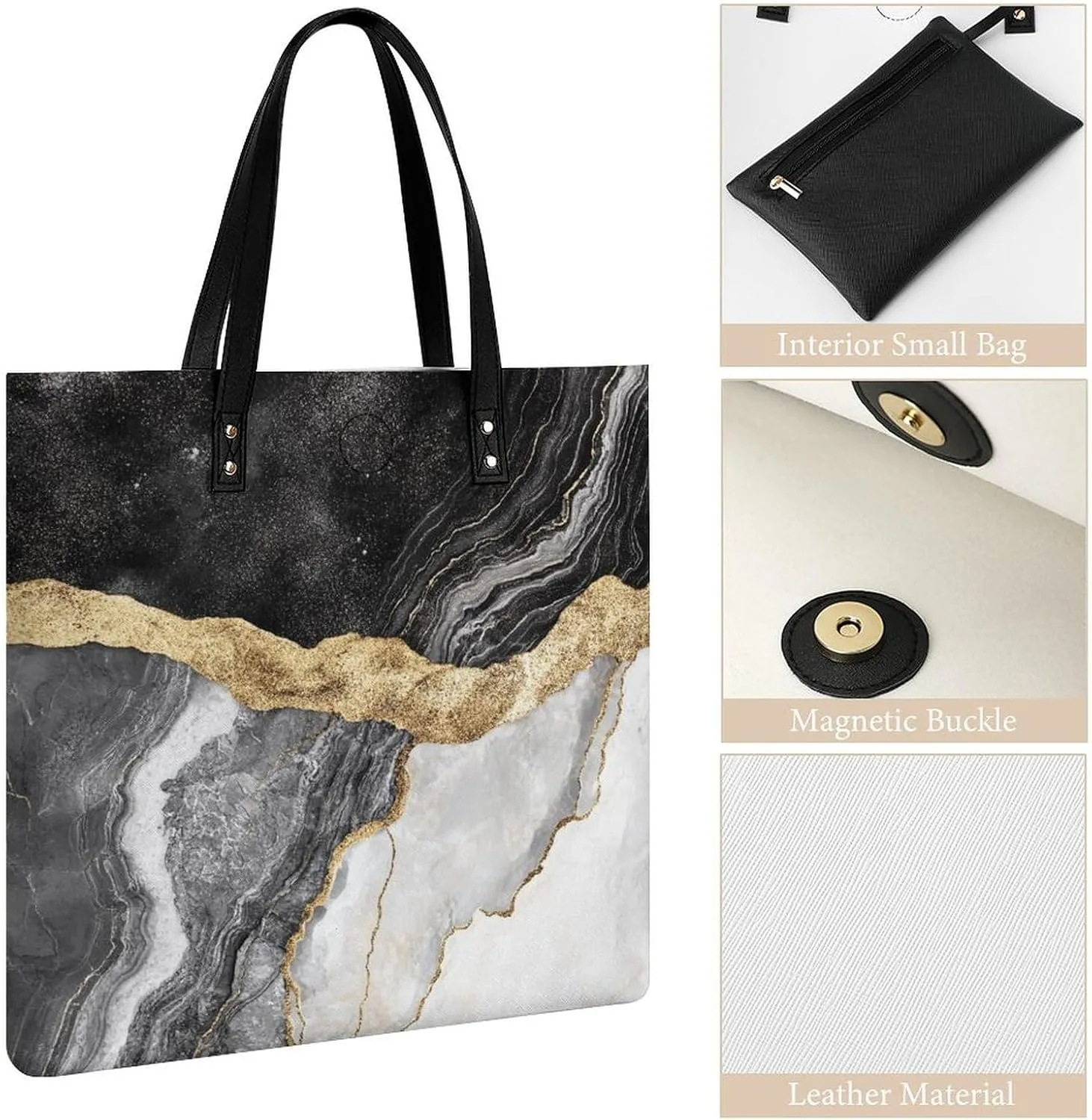 Leather Purse For Women Ladies Tote Shoulder Handbag