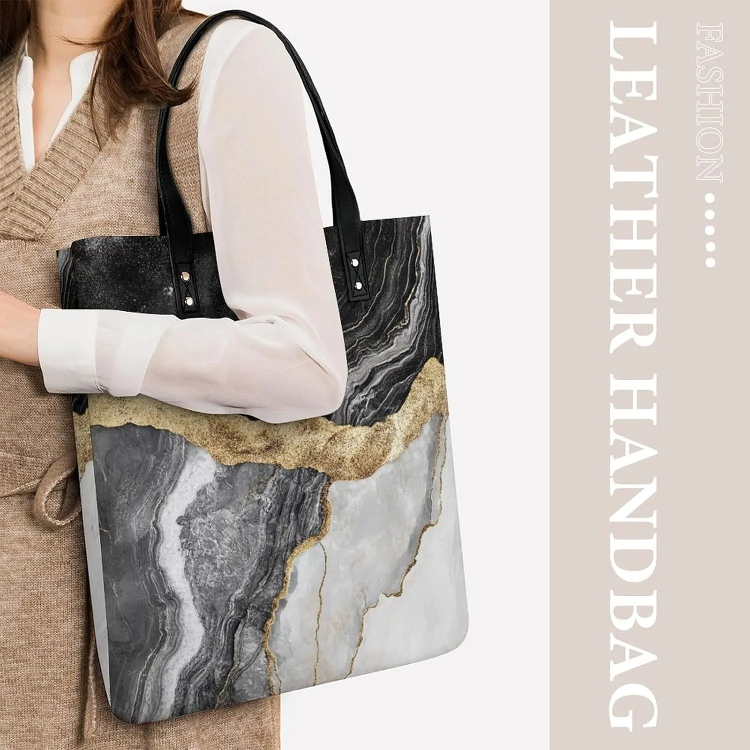 Leather Purse For Women Ladies Tote Shoulder Handbag