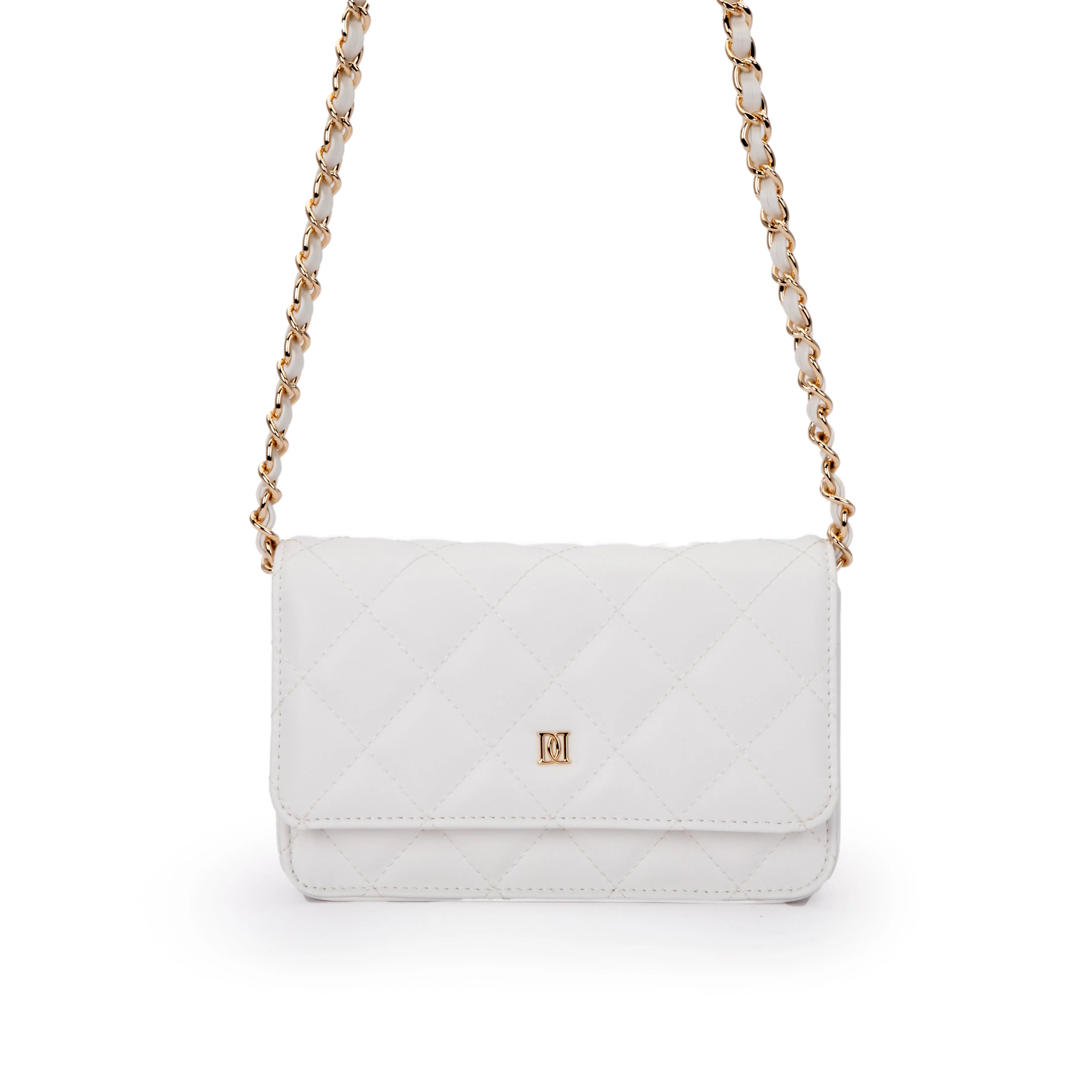 LEATHER QUILTED MINI BAG OFF WHITE