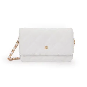 LEATHER QUILTED MINI BAG OFF WHITE