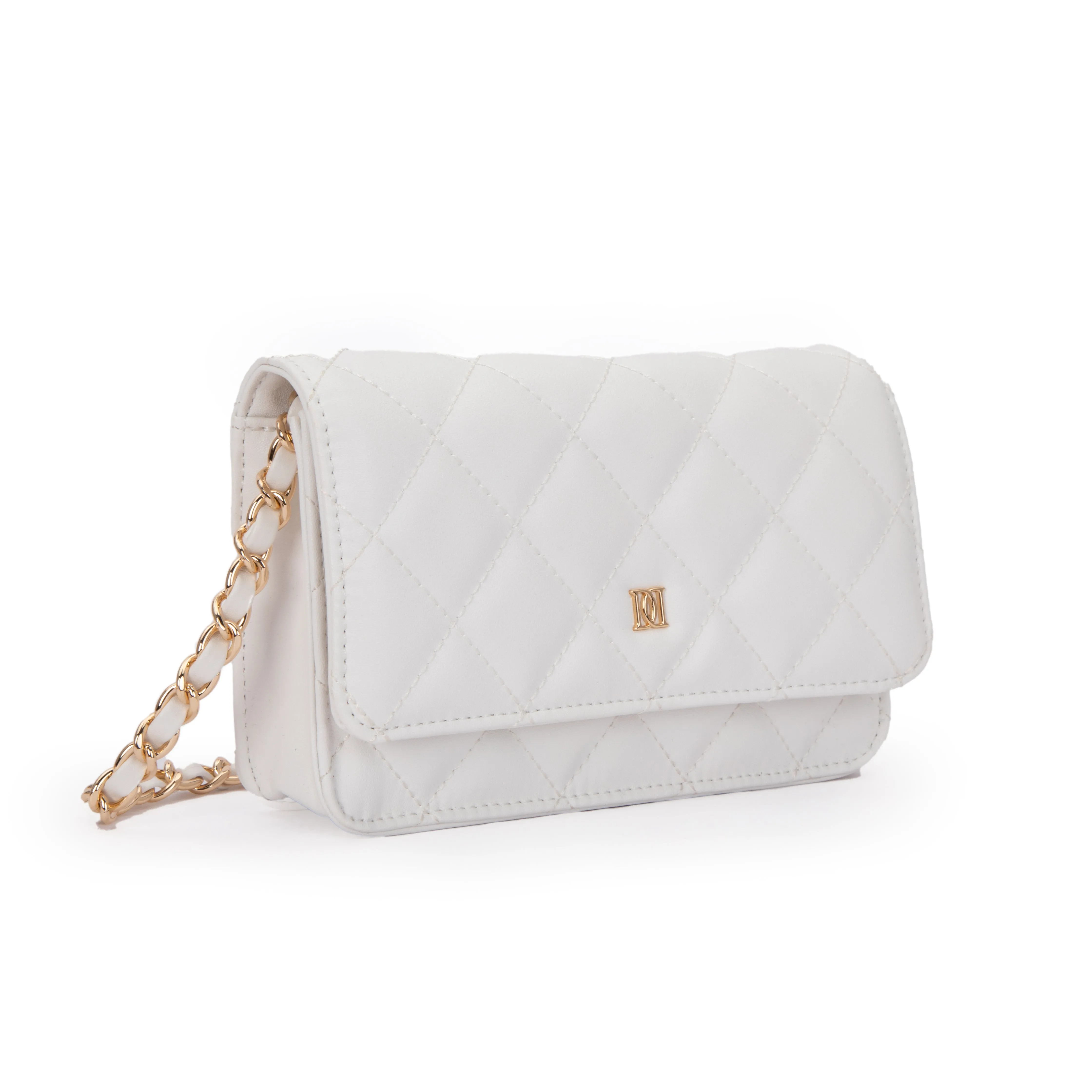 LEATHER QUILTED MINI BAG OFF WHITE