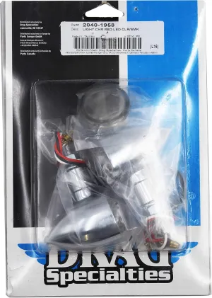 LED Mini Deuce Marker Light Kit Chrome/Red 2040-1958