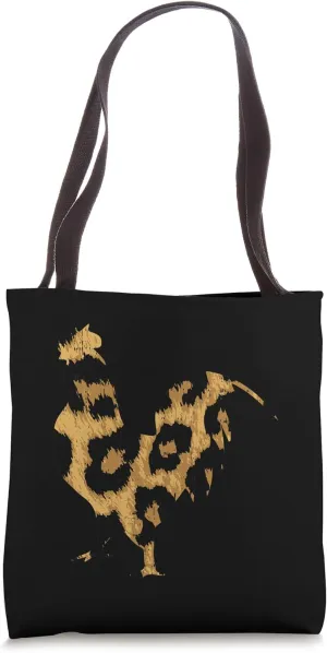 Leopard Print Cheetah Chicken Farm Farmer Women Girls Gift Tote Bag