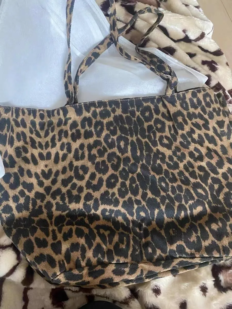 Leopard Print Tote Bags For Women Large-capacity Bag Single-shoulder Sag For Women Large Leopard Print Bag