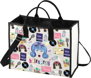 LEVLO Hairspray Musical Tote Bag Tracy Fans Gift Broadway Musical Hairspray Shoulder Bag Hairspray Tracy Musical Merch