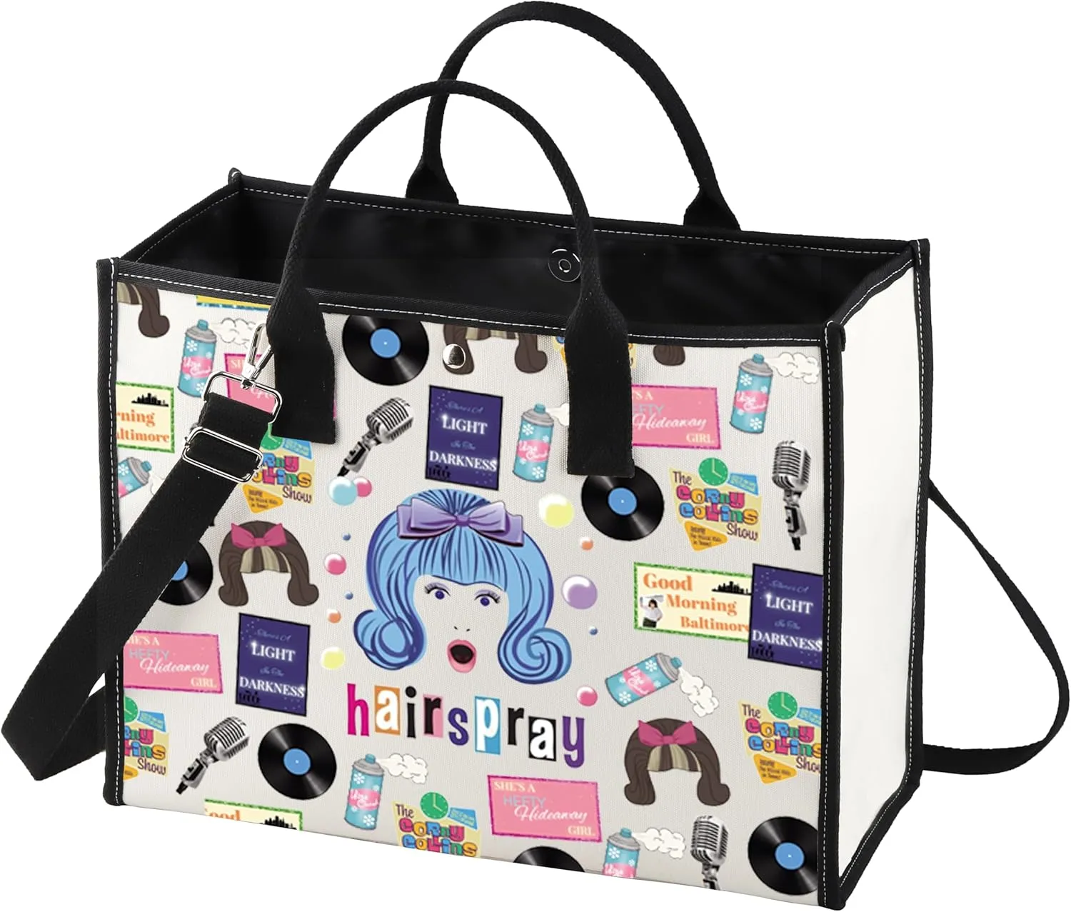 LEVLO Hairspray Musical Tote Bag Tracy Fans Gift Broadway Musical Hairspray Shoulder Bag Hairspray Tracy Musical Merch