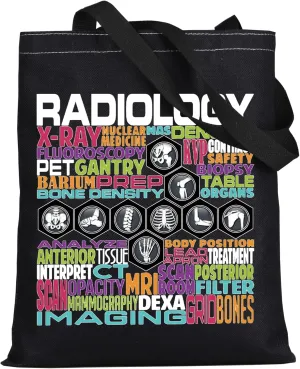LEVLO Radiology Canvas Tote Bag - Radiologist Gift Shoulder Bag