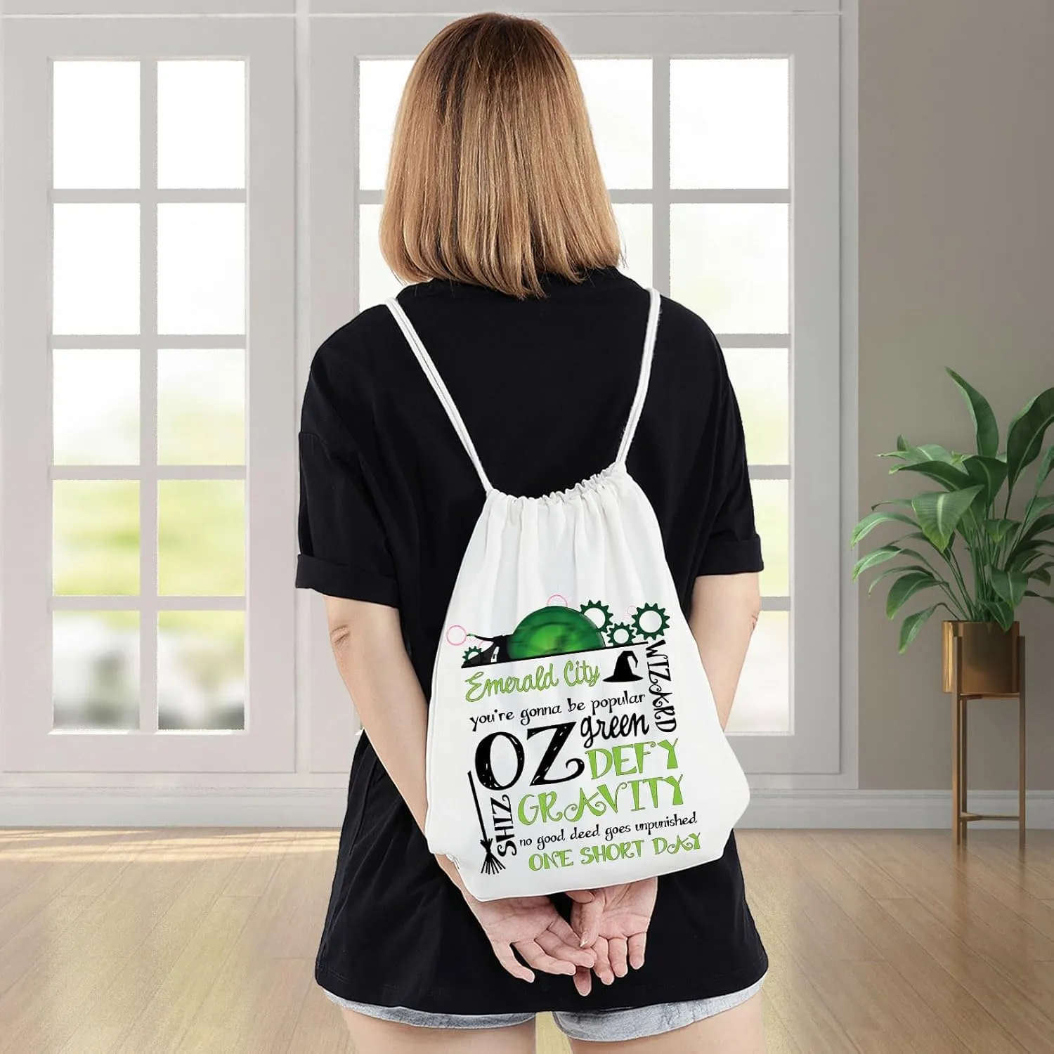LEVLO Witch Cosmetic Bag Elphaba & Glinda Fans Gifts Witch Zipper Pouch Bag Elphaba And Glinda Merch