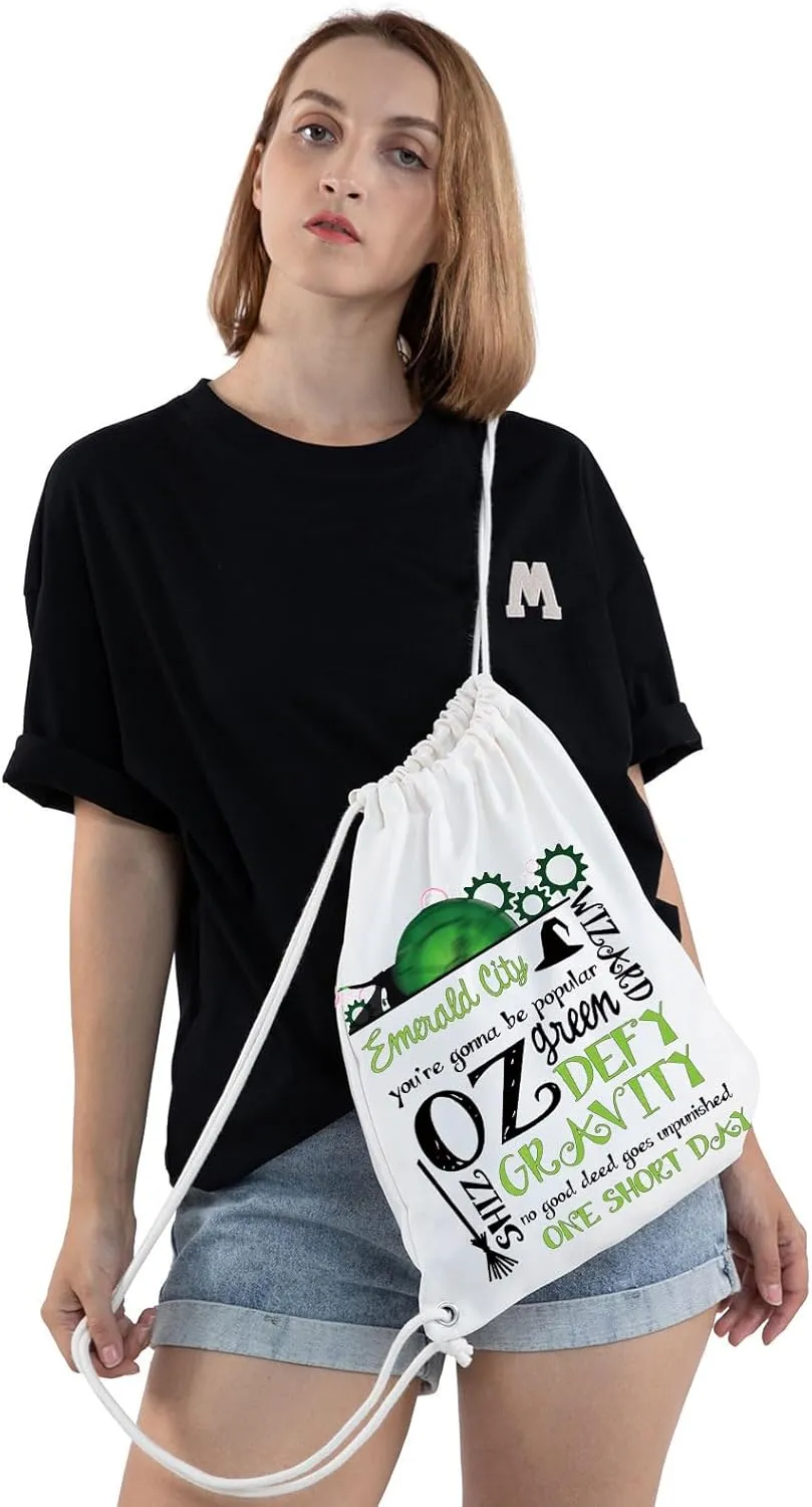 LEVLO Witch Cosmetic Bag Elphaba & Glinda Fans Gifts Witch Zipper Pouch Bag Elphaba And Glinda Merch