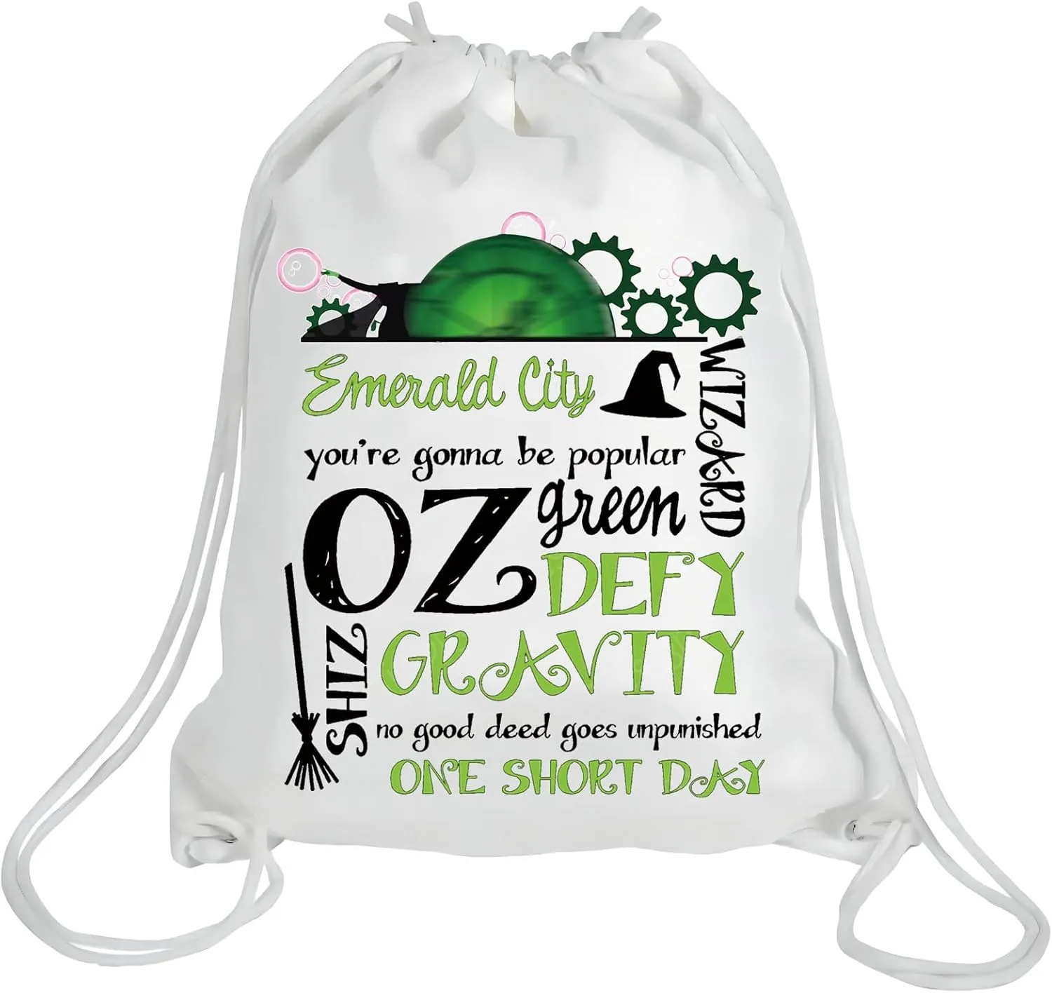 LEVLO Witch Cosmetic Bag Elphaba & Glinda Fans Gifts Witch Zipper Pouch Bag Elphaba And Glinda Merch