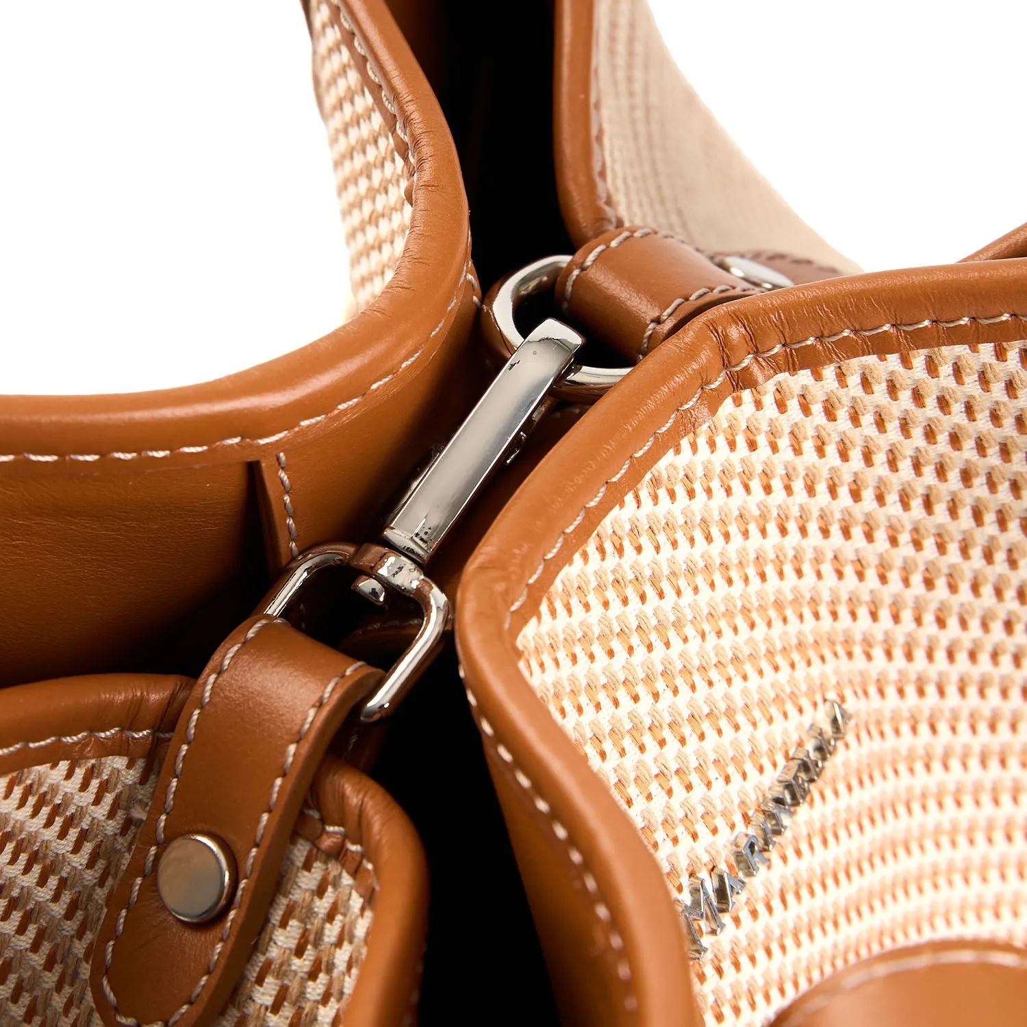 LIGHT BROWN MIDI TOTE BAG