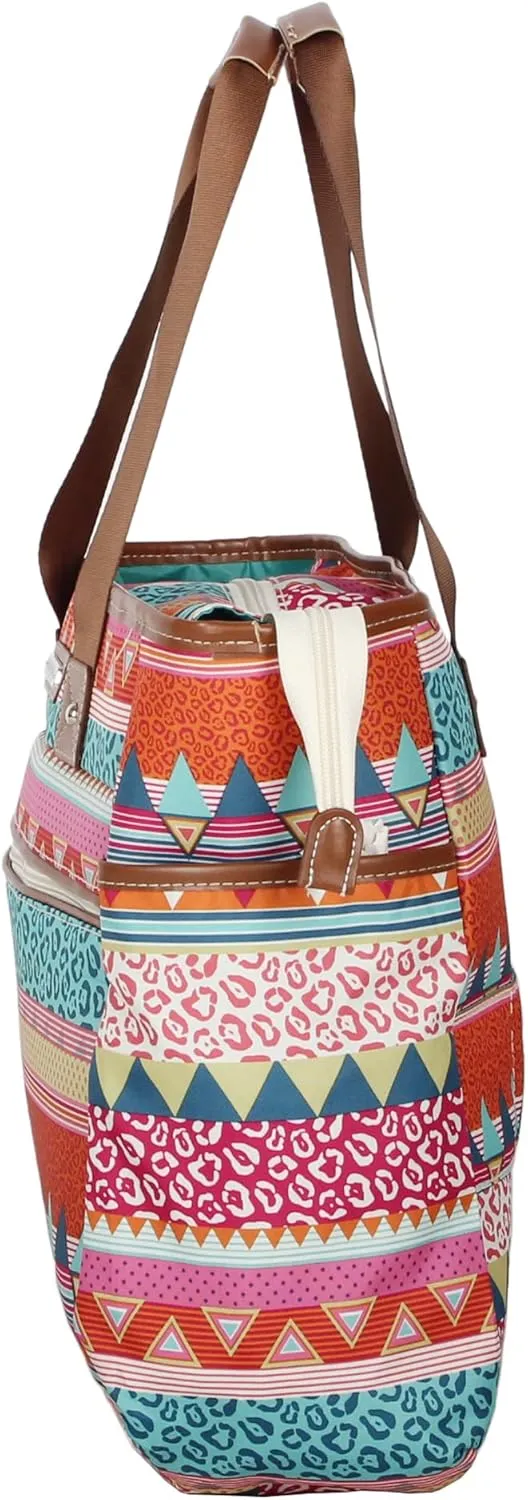 Lily Bloom Pattern Handbag for Women, Large Capacity Tote Bag Satchel Shoulder Bag