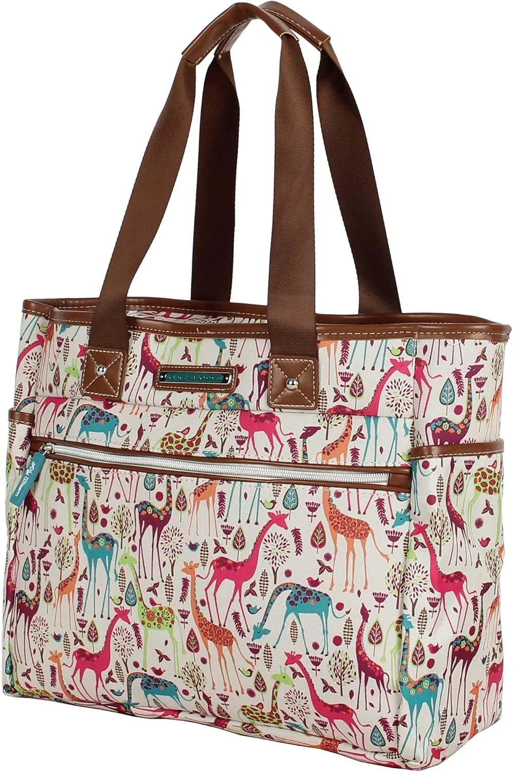 Lily Bloom Pattern Handbag for Women, Large Capacity Tote Bag Satchel Shoulder Bag