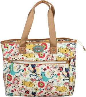 Lily Bloom Pattern Handbag for Women, Large Capacity Tote Bag Satchel Shoulder Bag