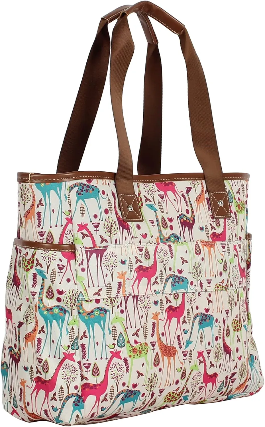 Lily Bloom Pattern Handbag for Women, Large Capacity Tote Bag Satchel Shoulder Bag