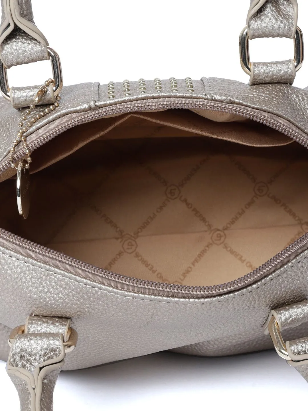 Lino Perros Gold-Toned Solid Handheld Bag