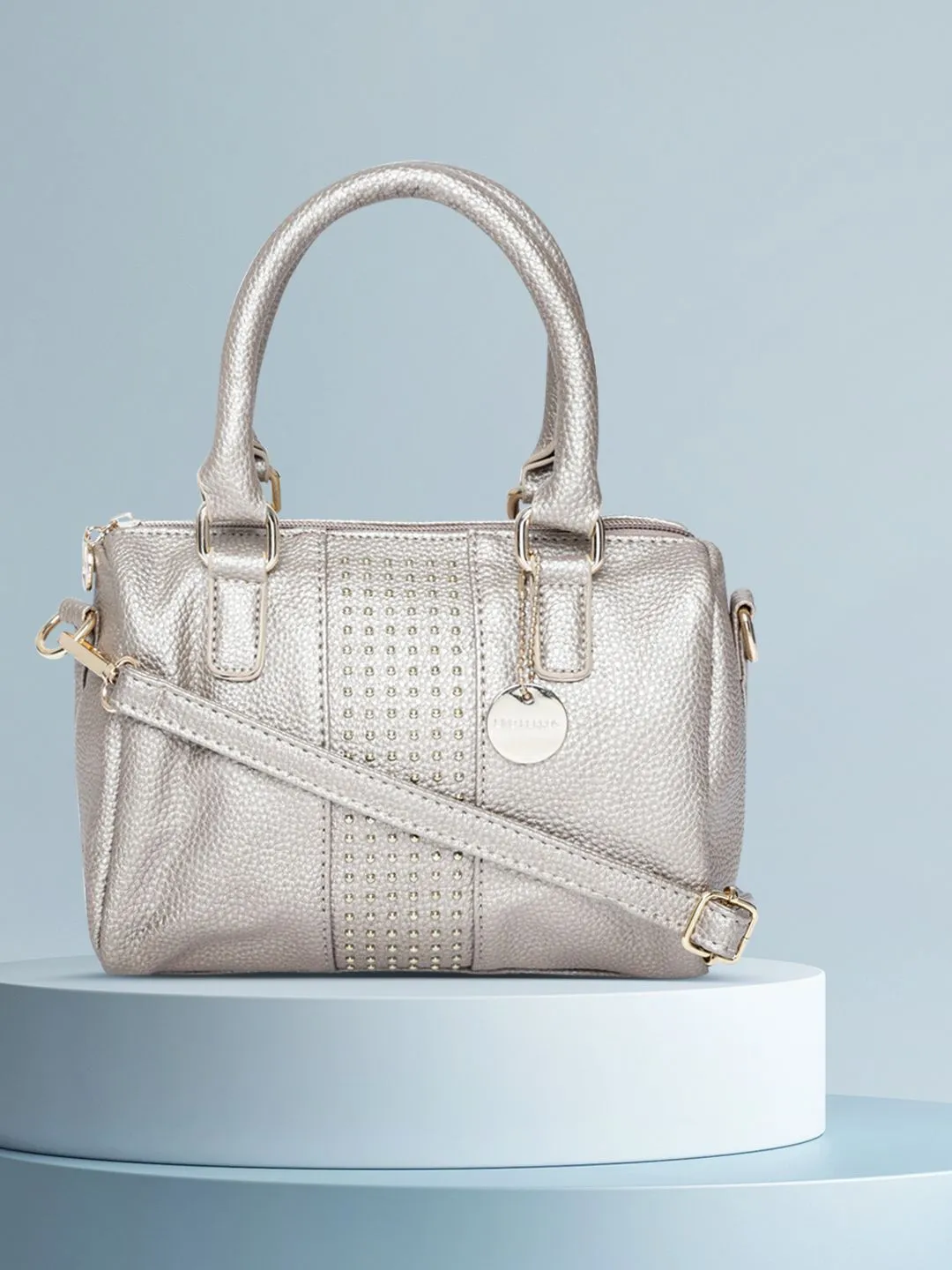 Lino Perros Gold-Toned Solid Handheld Bag