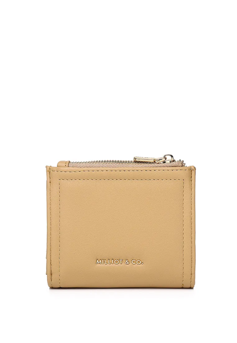 Lizzy Turn-Lock Top Zip Mini Wallet (Burlywood)