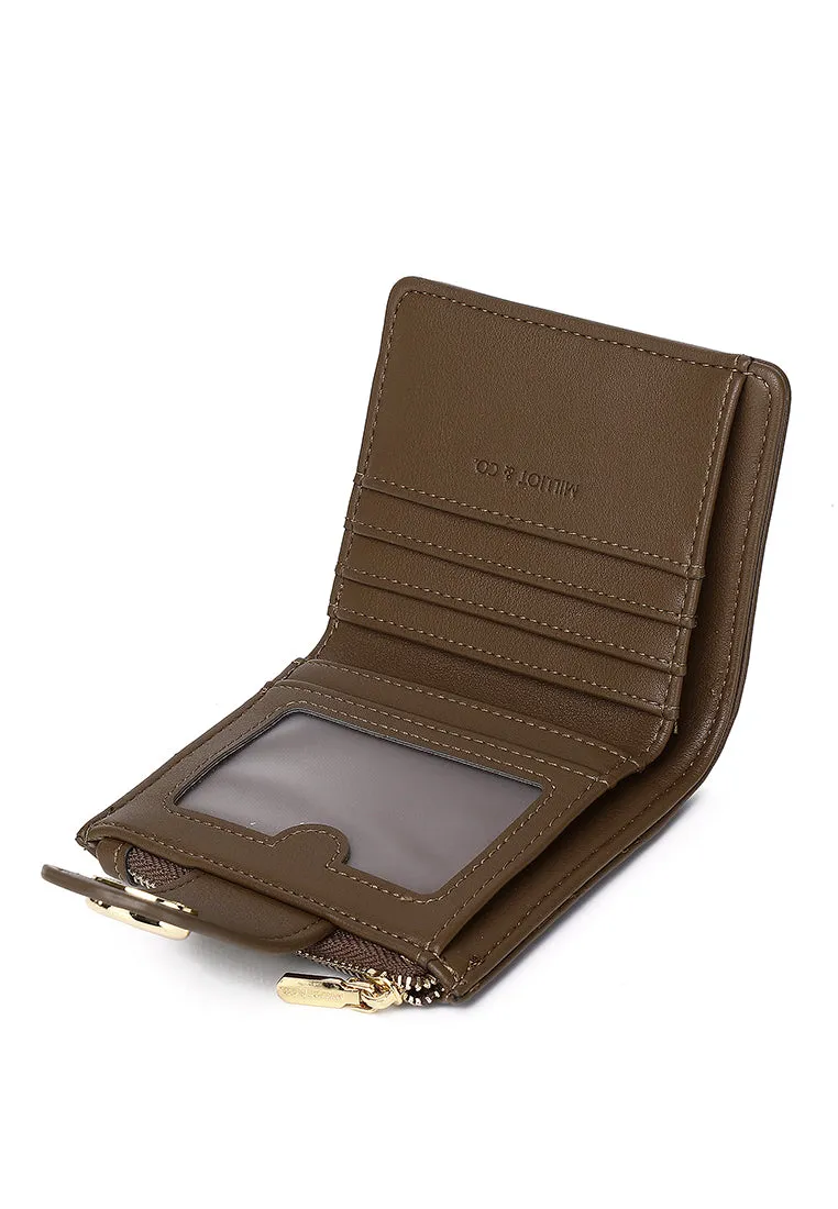 Lizzy Turn-Lock Top Zip Mini Wallet (Coffee)