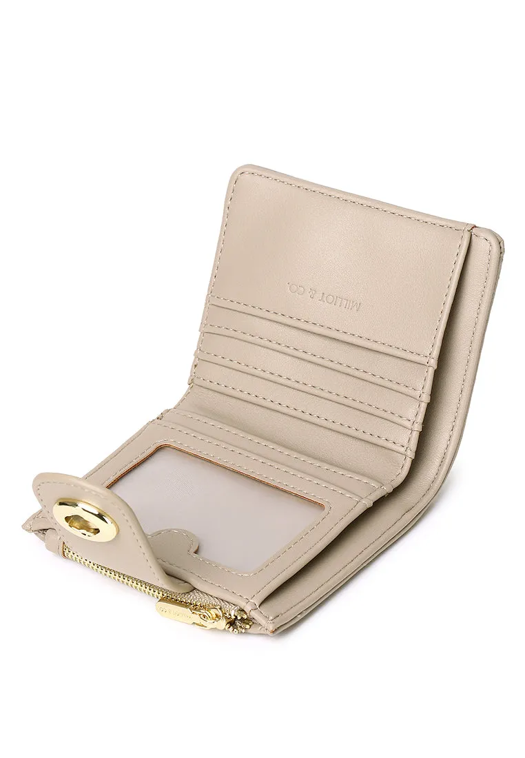 Lizzy Turn-Lock Top Zip Mini Wallet (Smoke)
