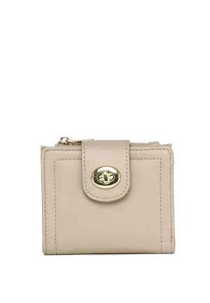 Lizzy Turn-Lock Top Zip Mini Wallet (Smoke)