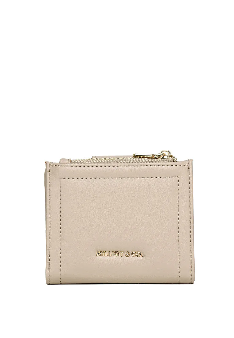 Lizzy Turn-Lock Top Zip Mini Wallet (Smoke)