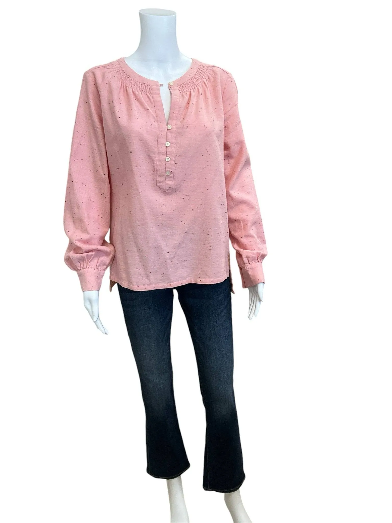 Loft Pink Speckled Top Size Small