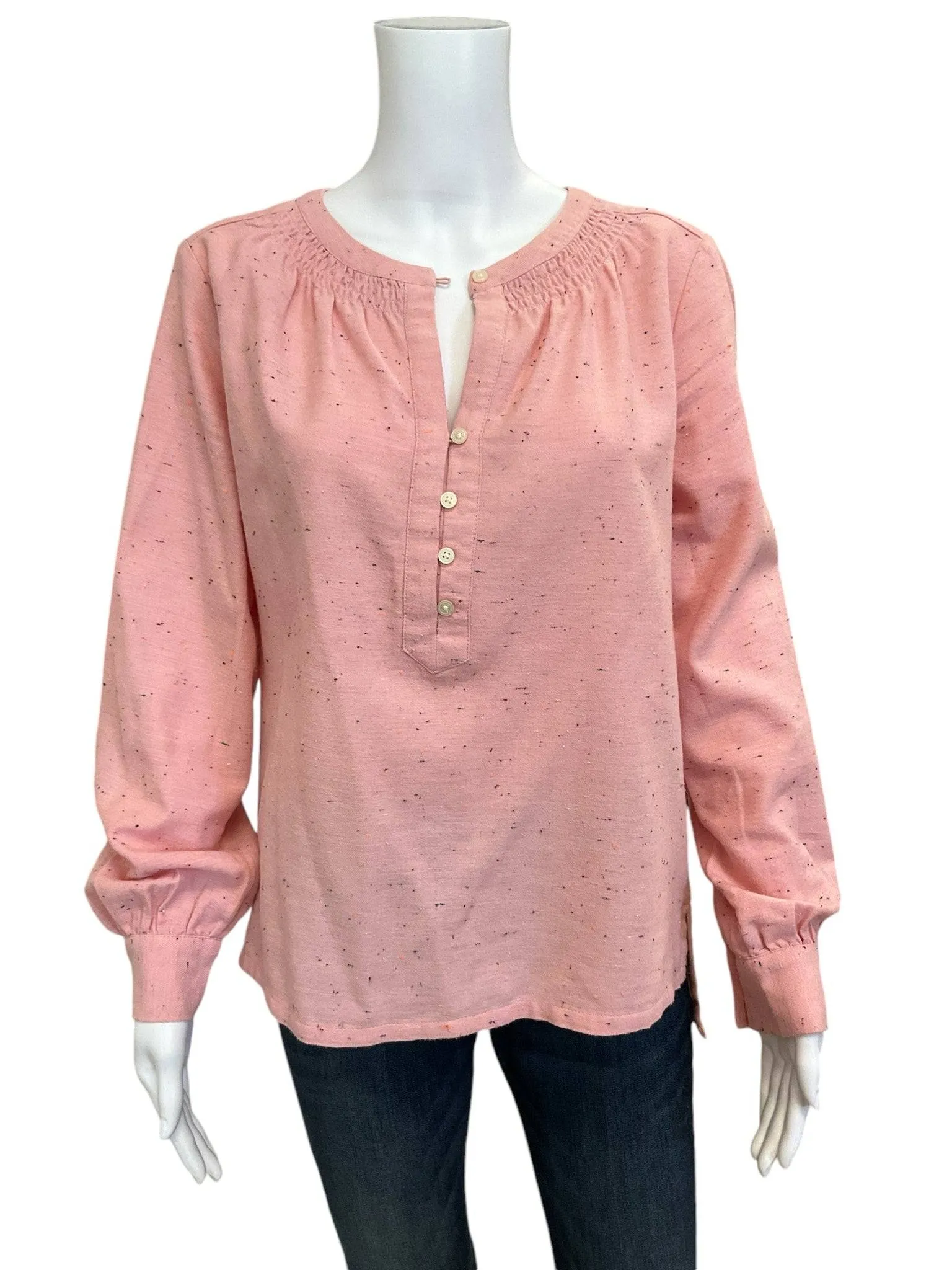 Loft Pink Speckled Top Size Small