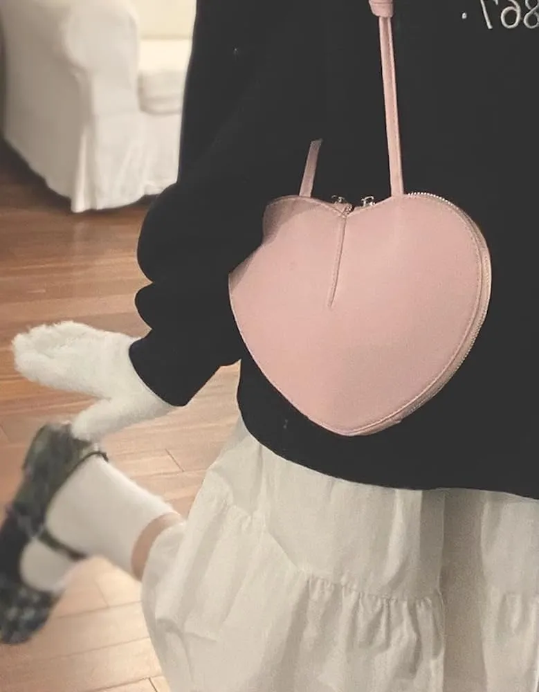 Love Heart Mini Y2k Crossbody Bags for Women Coquette Shoulder Bag Purses Y2k Coquette Stuff Valentines Day
