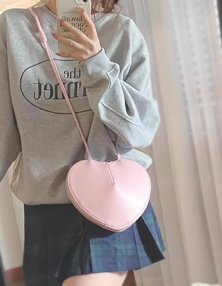 Love Heart Mini Y2k Crossbody Bags for Women Coquette Shoulder Bag Purses Y2k Coquette Stuff Valentines Day
