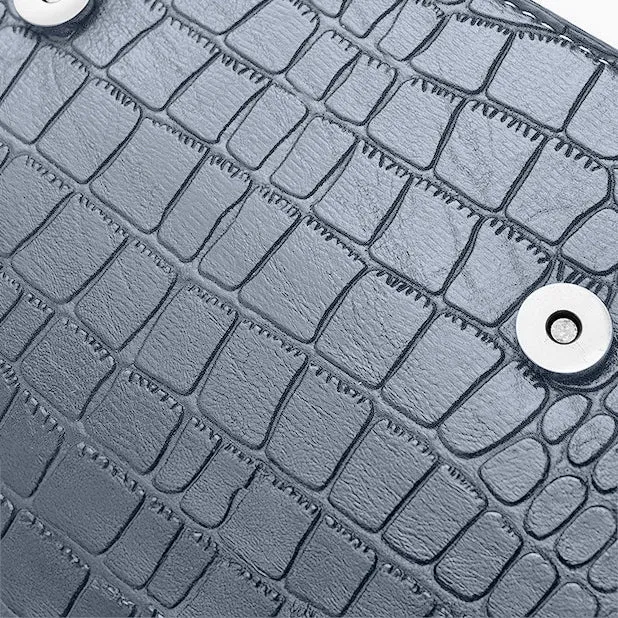 Luxury Crocodile Pattern Handbag – Vegan Leather Satchel Bag