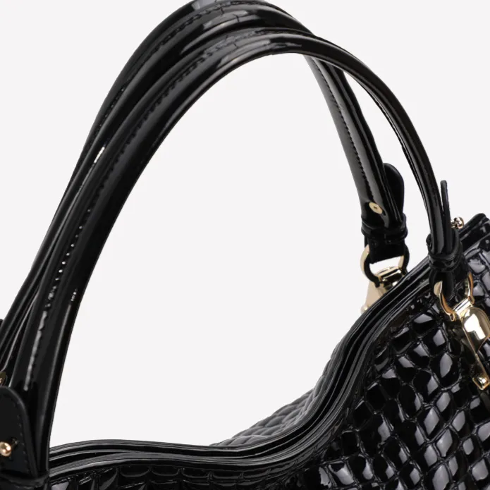 Luxury Crocodile Pattern Leather Tote Bag – Large Capacity Handbag