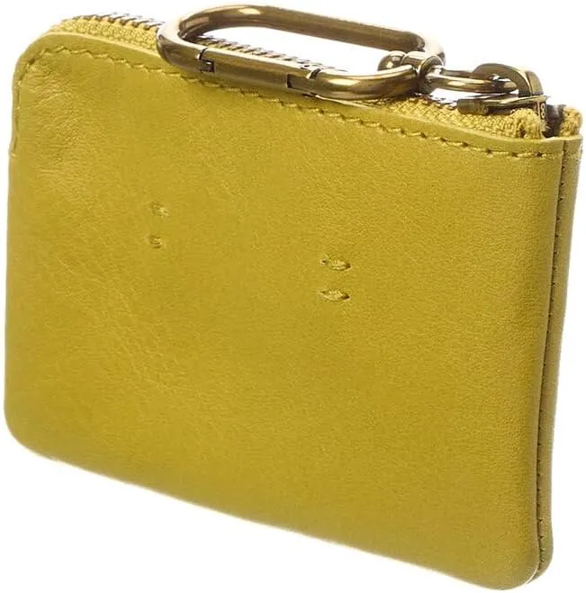 Madewell The Leather Carabiner Mini Pouch Citrus Lime One Size